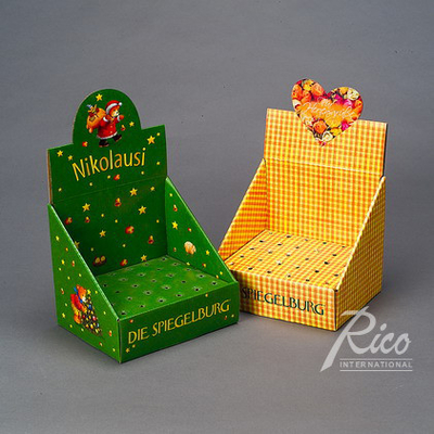 Caselle di mercato a palette marroni 1/4 per marchi personalizzabili altamente visibili